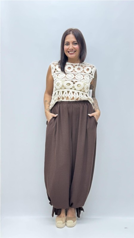 PANTALON LAZO MARRON