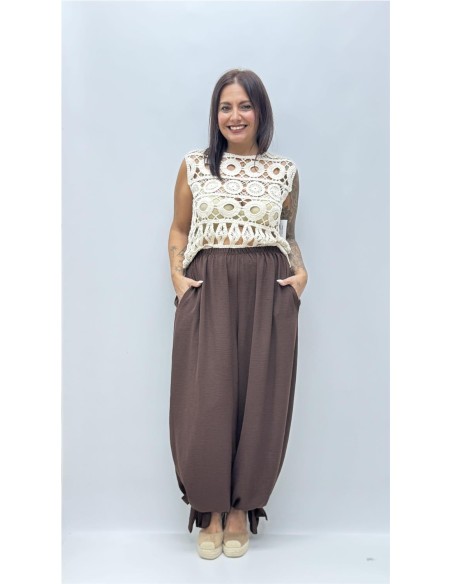 PANTALON LAZO MARRON