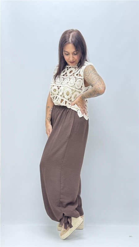 PANTALON LAZO MARRON 2
