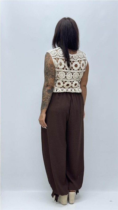 PANTALON LAZO MARRON