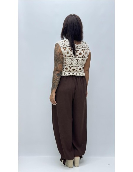 PANTALON LAZO MARRON