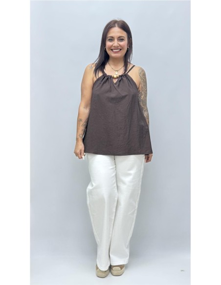 TOP FELISA MARRON