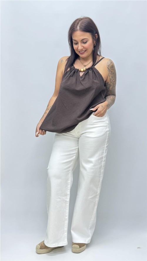 TOP FELISA MARRON