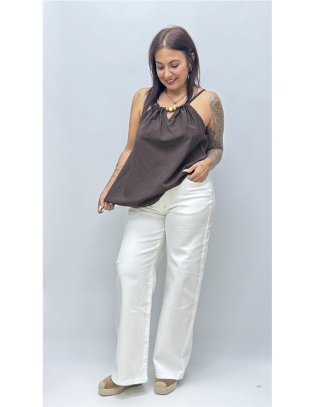 TOP FELISA MARRON