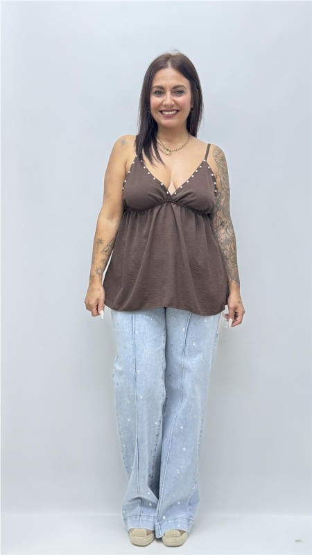 TOP INCA MARRON
