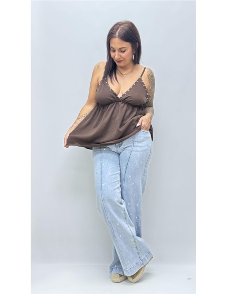 TOP INCA MARRON