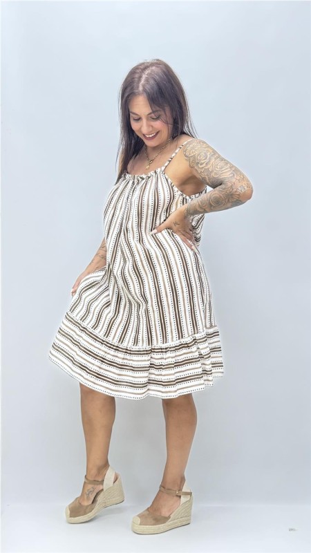 VESTIDO CAI MARRON