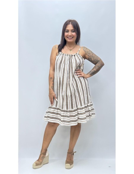 VESTIDO CAI MARRON