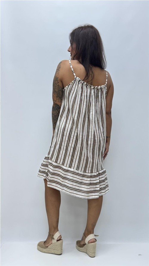 VESTIDO CAI MARRON