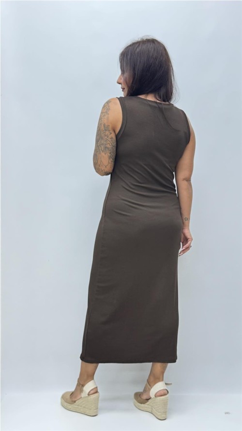VESTIDO XENIA MARRON