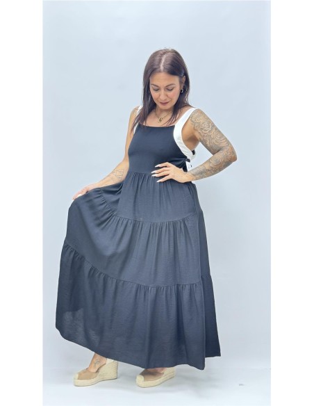 VESTIDO LAZO NEGRO