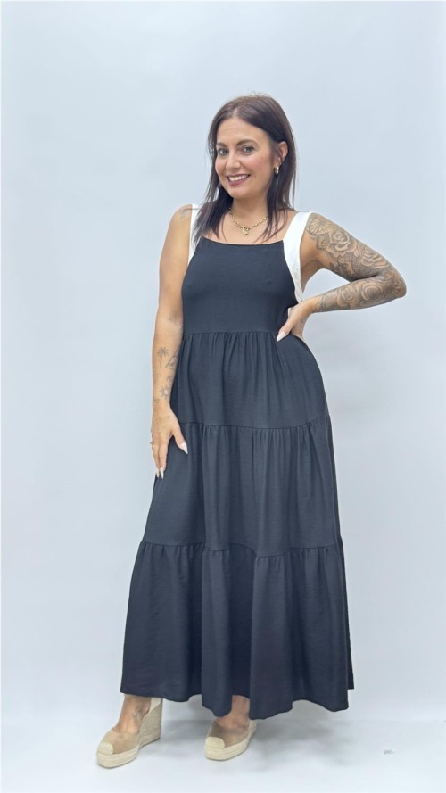VESTIDO LAZO NEGRO