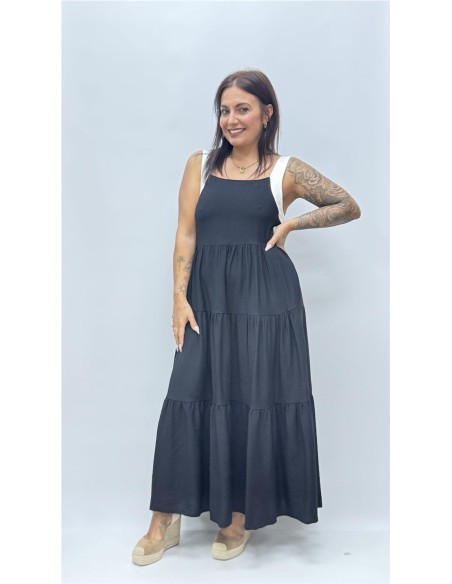 VESTIDO LAZO NEGRO