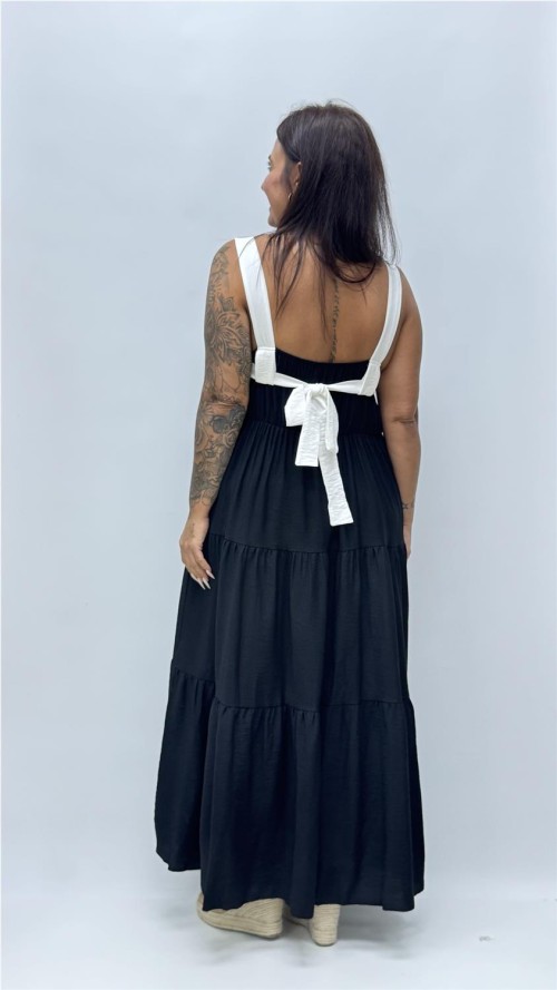 VESTIDO LAZO NEGRO