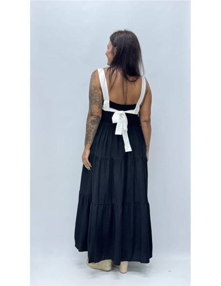 VESTIDO LAZO NEGRO