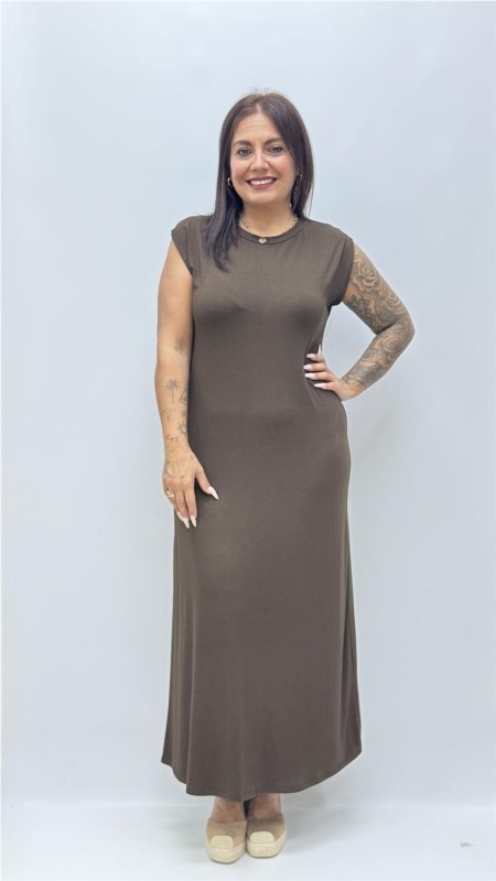 VESTIDO CAIRO MARRON
