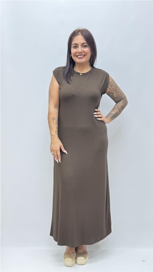 VESTIDO CAIRO MARRON
