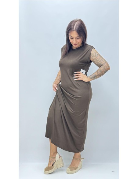 VESTIDO CAIRO MARRON