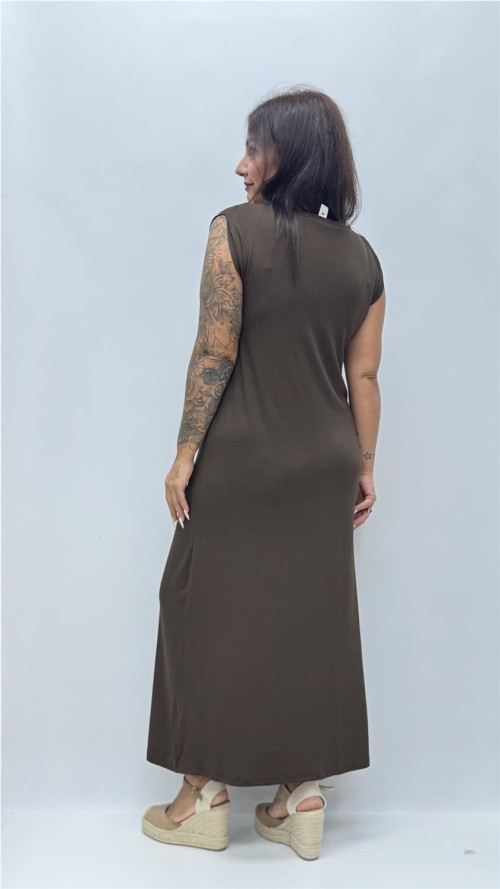 VESTIDO CAIRO MARRON