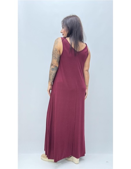 VESTIDO CHARI BURDEOS