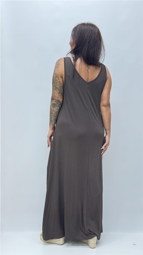VESTIDO CHARI MARRON