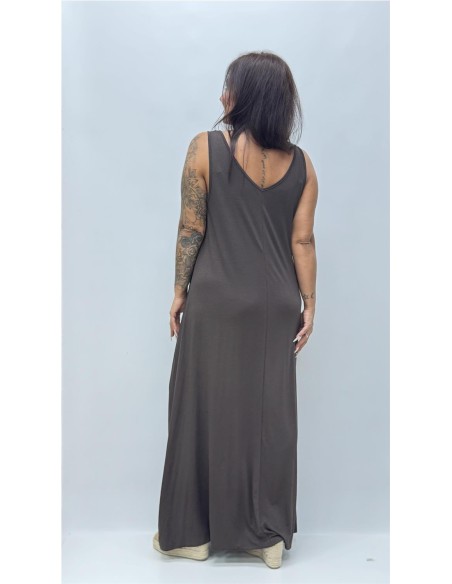 VESTIDO CHARI MARRON