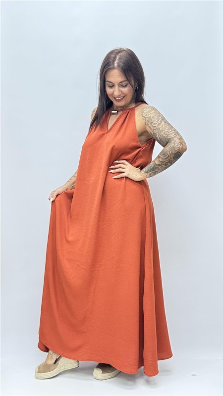 VESTIDO BRENDA TEJA