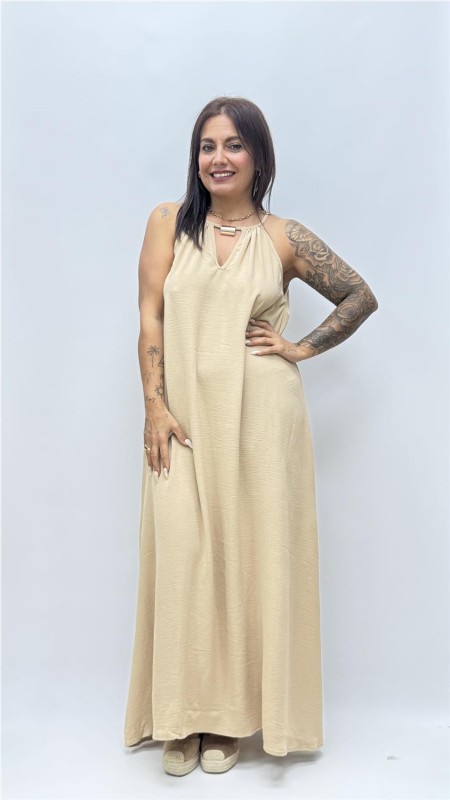 VESTIDO BRENDA BEIG