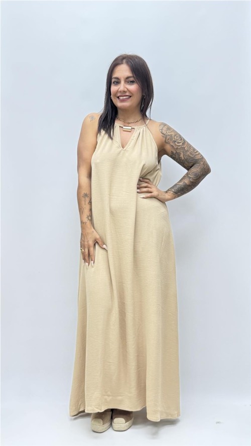 VESTIDO BRENDA BEIG