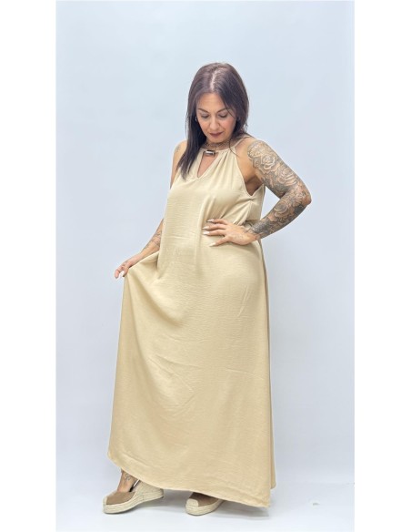 VESTIDO BRENDA BEIG