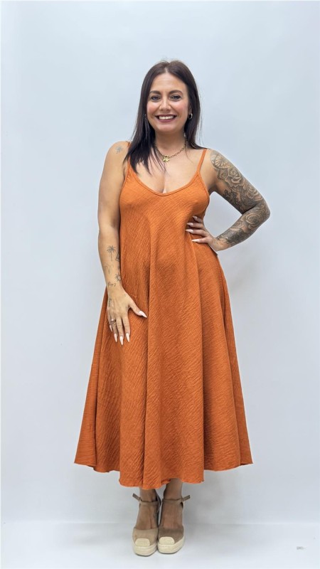 VESTIDO BELLA TEJA