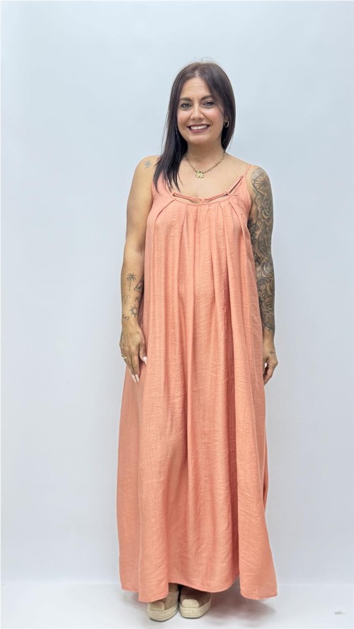 VESTIDO GRANA MAQUILLAJE