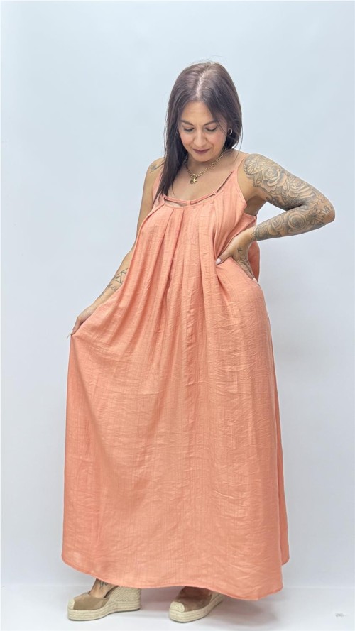 VESTIDO GRANA MAQUILLAJE