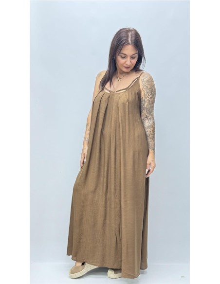 VESTIDO GRANA MARRON