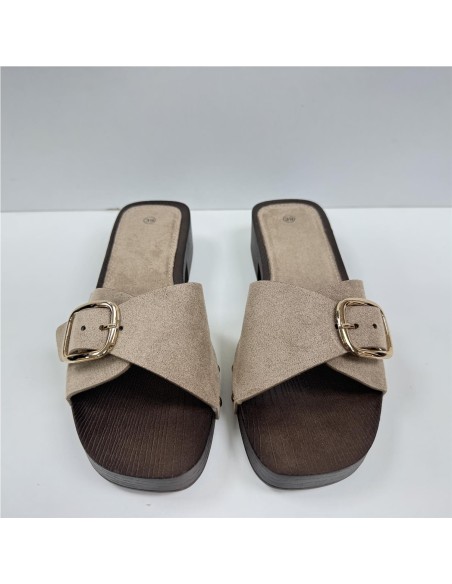 PINKY DE TACON CON HEBILLA TAUPE