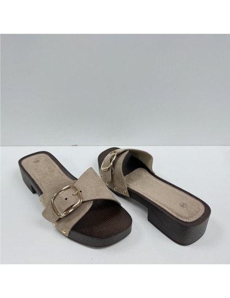 PINKY DE TACON CON HEBILLA TAUPE