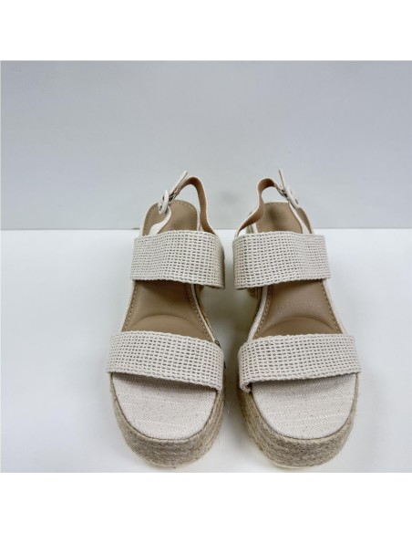 ZAPATO TACON DE ESPARTO BEIG
