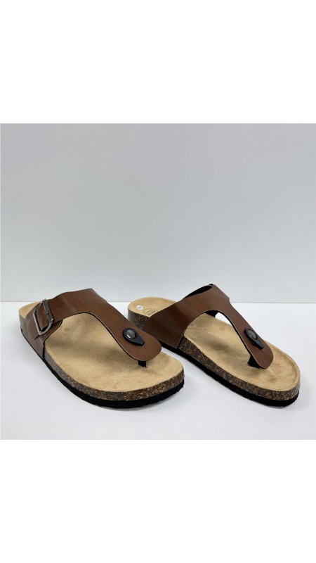SANDALIA BIO DEDO MARRON 2