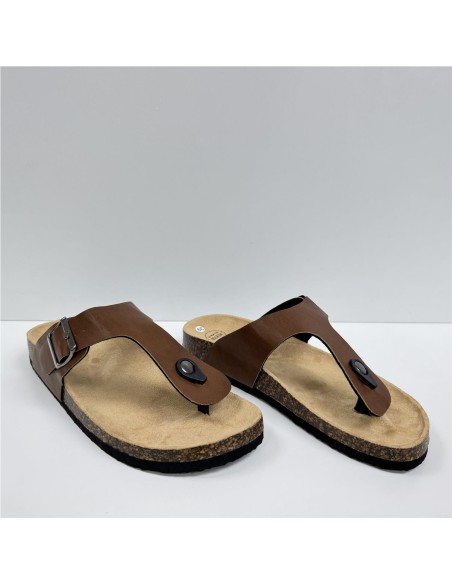 SANDALIA BIO DEDO MARRON