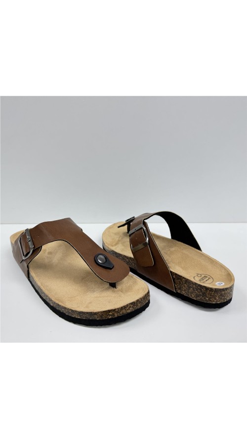 SANDALIA BIO DEDO MARRON