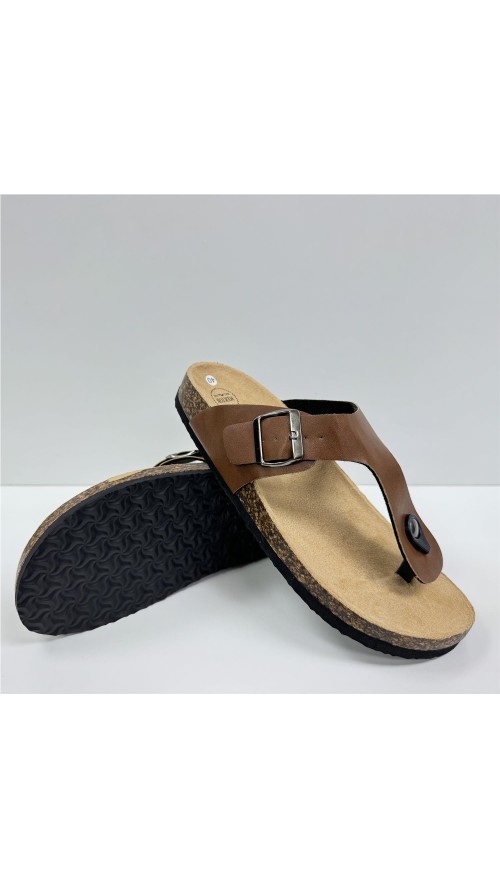 SANDALIA BIO DEDO MARRON