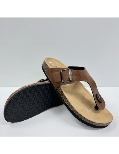 SANDALIA BIO DEDO MARRON