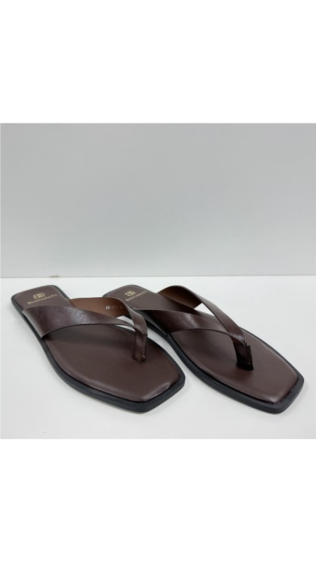 SANDALIA DEDO NAPA MARRON 2