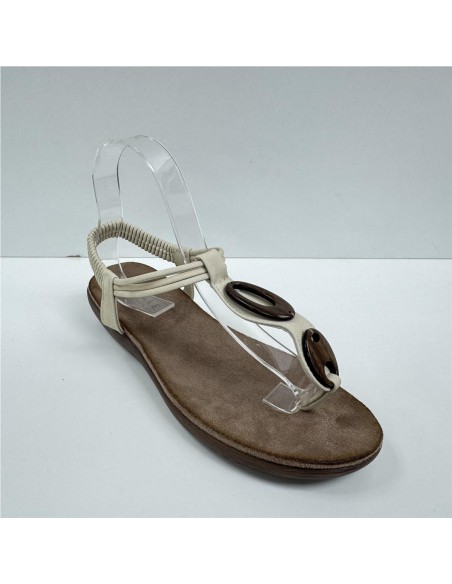 SANDALIA DEDO ADORNO MADERA BEIG