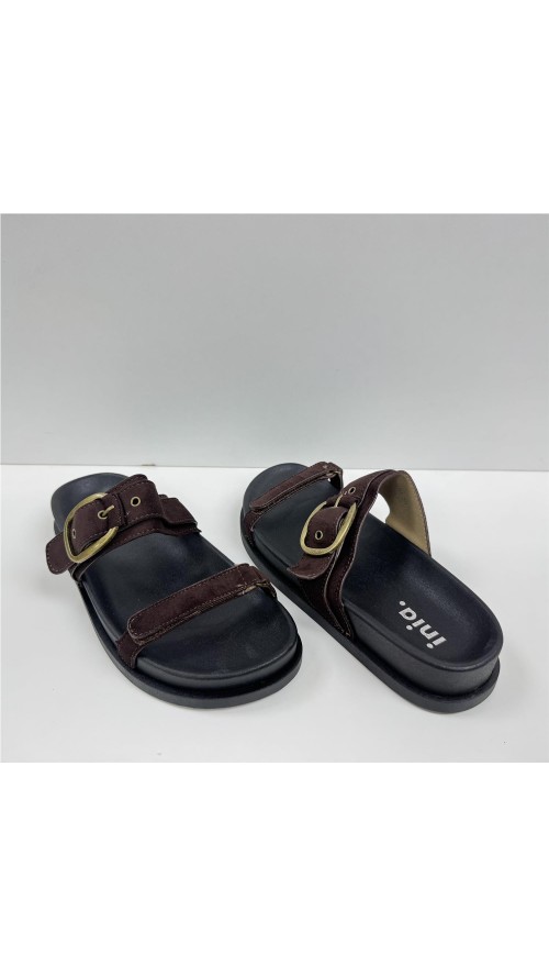 SANDALIA 2 TIRAS MARRON