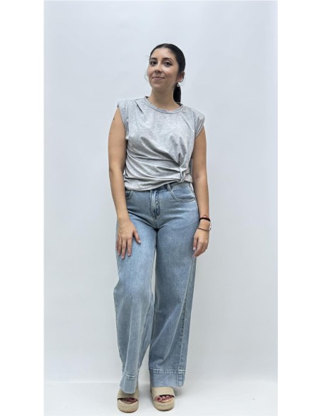 CAMISETA NUDO GRIS