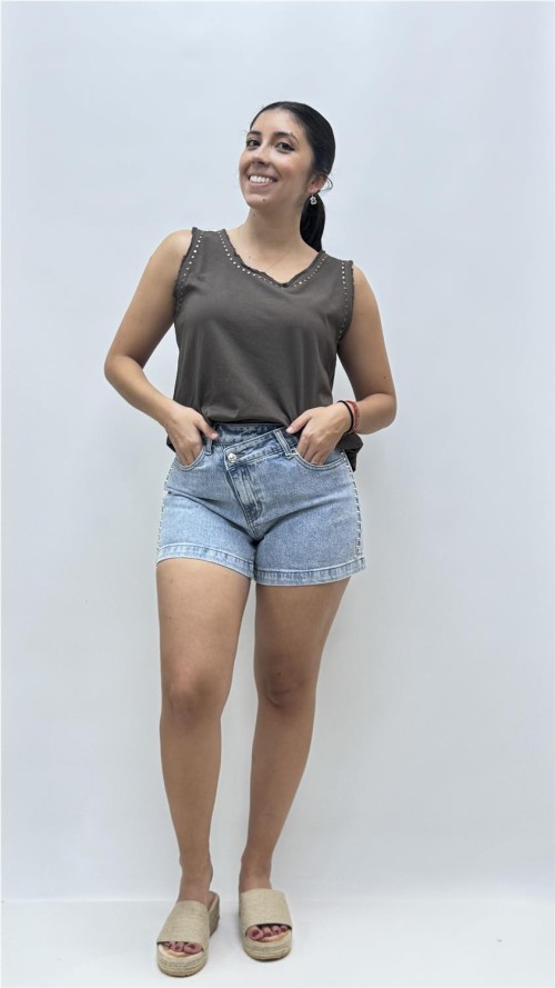 CAMISETA TERESA MARRON