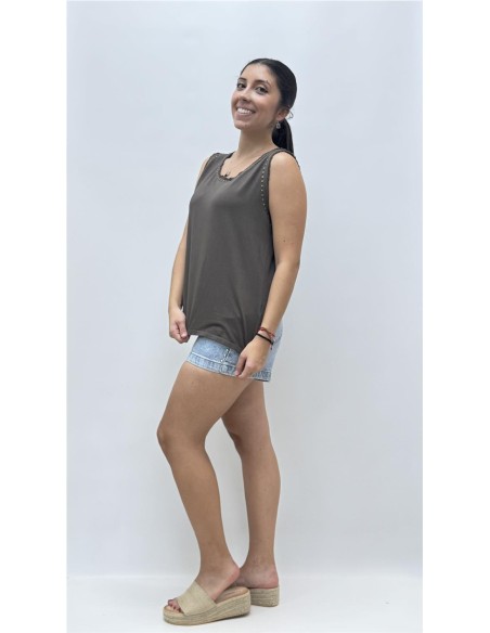 CAMISETA TERESA MARRON