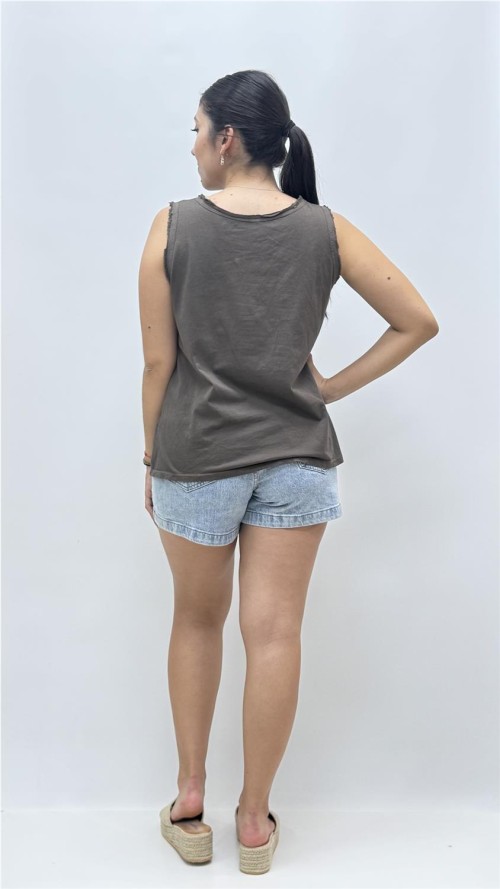 CAMISETA TERESA MARRON