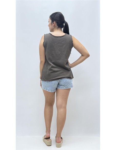 CAMISETA TERESA MARRON